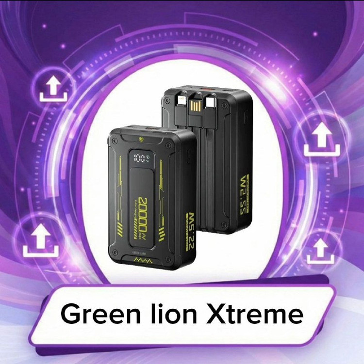 پاوربانک گرین لاین مدل Xtreme 20 ظرفیت 20000 میلی آمپر ساعت