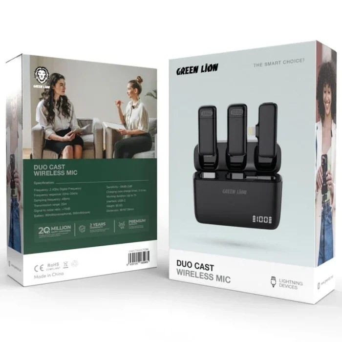 میکروفون گرین لاین مدل Duo Cast _GNDCTWMICTCBK TYPE C