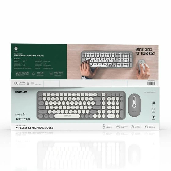 کیبورد و ماوس بی سیم گرین لاین مدل GKM-300