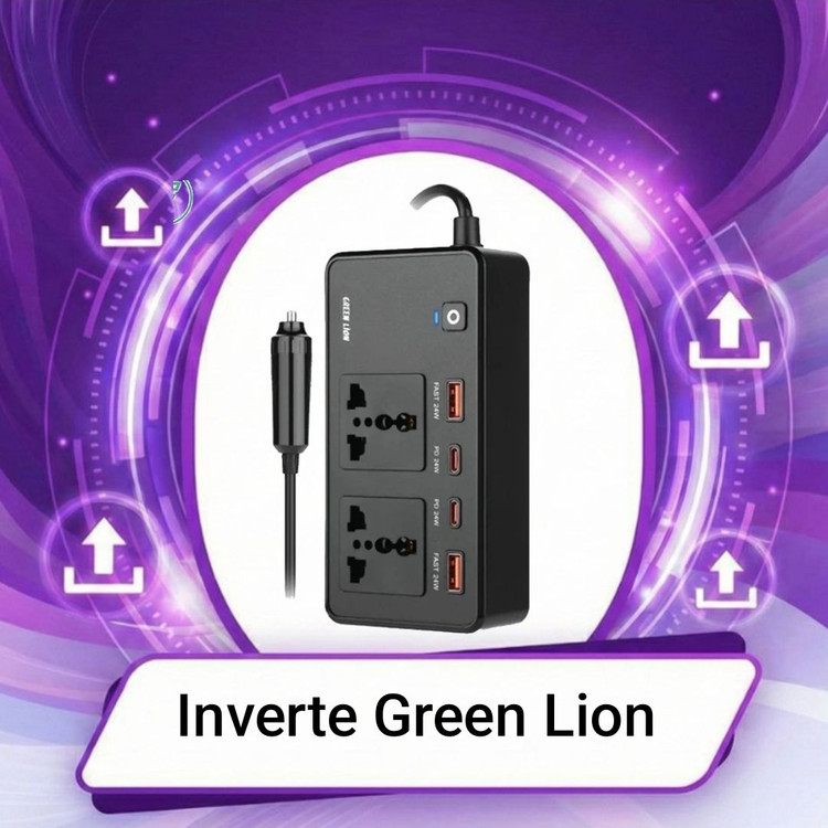 اینورتر فندکی گرین لاین مدل GC-200 ظرفیت ۲۰۰ وات