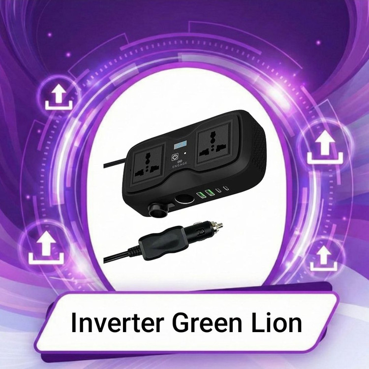 اینورتر فندکی خودرو گرین لاین مدل GC-233 ظرفیت ۲۰۰ وات